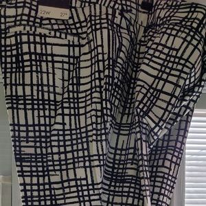 Ava & Viv black and white ankle length pants